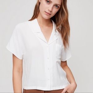 Aritzia Wilfred Free Shawna White Blouse